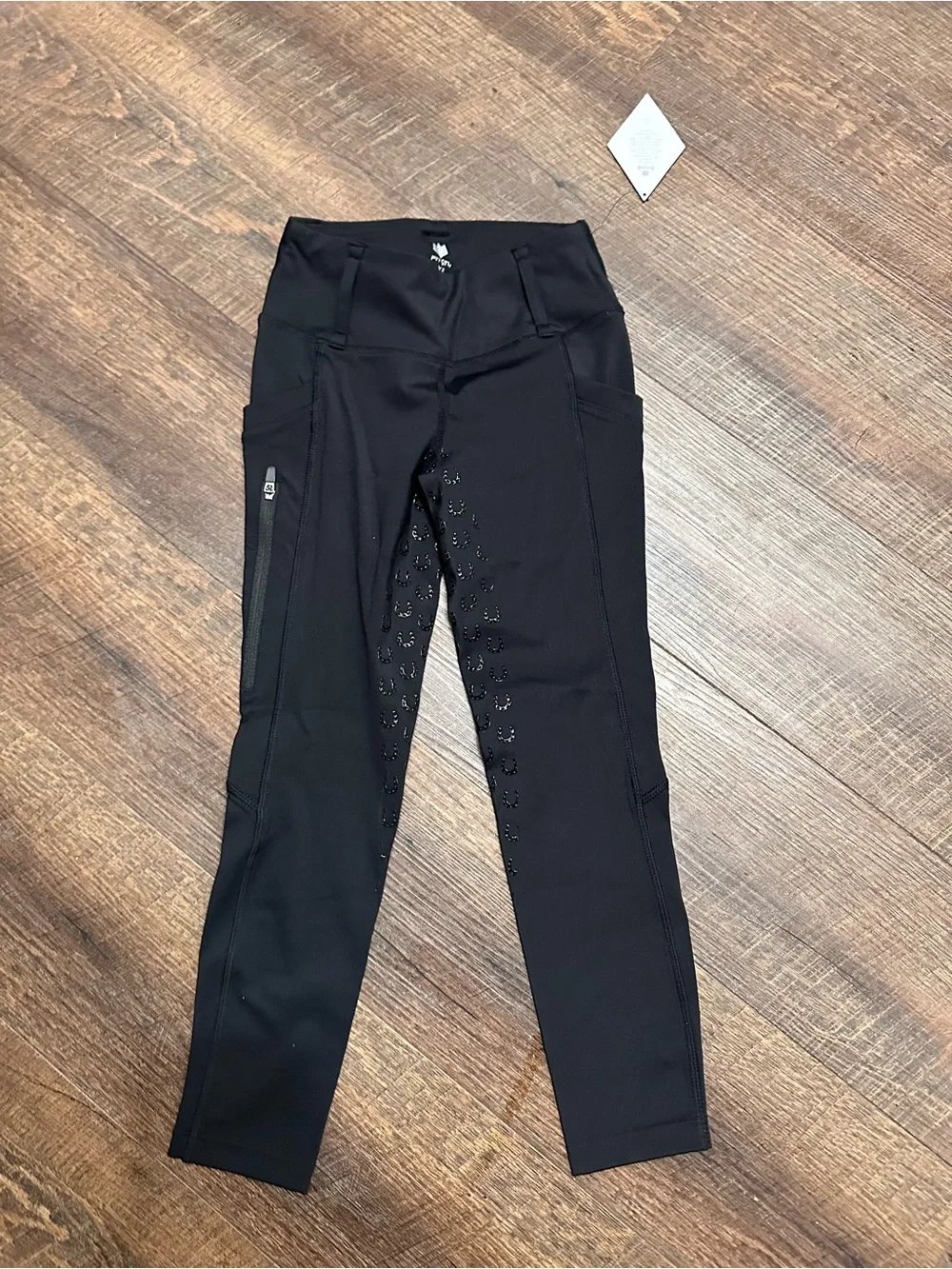 FitsT4 Sports Girls Full Seat Riding Breeches – Youth XS – Black – NEW with Tags